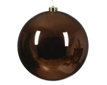 Christbaumkugel Glanz Espresso 1 Stück (Ø 25 cm) - Amiras Zauber