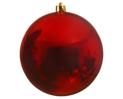 Christbaumkugel Glanz rot (Ø 25 cm) - Amiras Zauber
