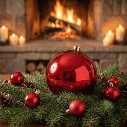 [KI] Christbaumkugel Glanz rot (Ø 25 cm) - Amiras Zauber