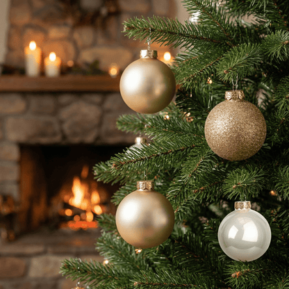 [KI] Christbaumkugel Mix gold matt/glitzer 45tlg. (Ø 6 cm) - Amiras Zauber
