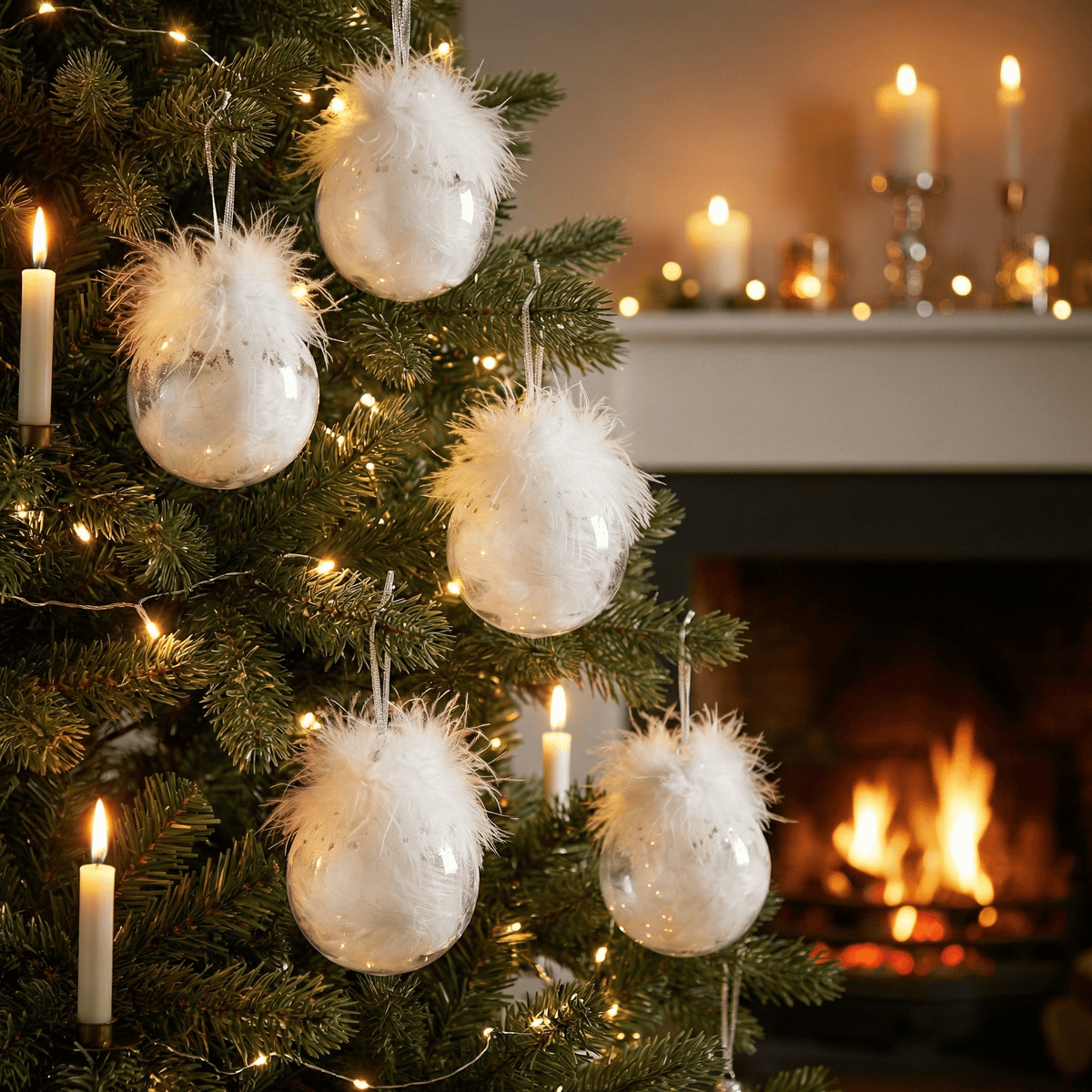 Wintermärchen Weihnachtskugeln 12-tlg. Ø 8 cm für den Baum – Amiras Zauber