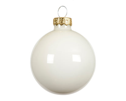 Christbaumkugel wollweiss Glanz 1 Stück (Ø 15 cm) - Amiras Zauber