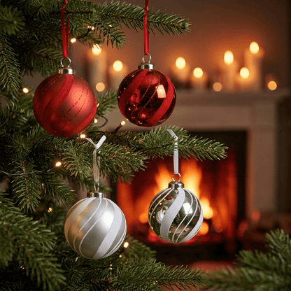 [KI] Christbaumkugeln Festagsglanz 12tlg. (Ø 8cm) - Amiras Zauber