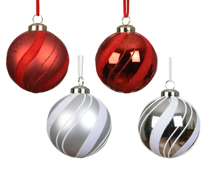 Christbaumkugeln Festagsglanz 12tlg. (Ø 8cm) - Amiras Zauber