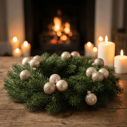 [KI] Christbaumkugeln Mini gold - glitzer/champagner 9tlg. (Ø 3 cm) - Amiras Zauber