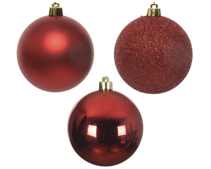 Christbaumkugeln rot Mix 34tlg. (8 cm) - Amiras Zauber