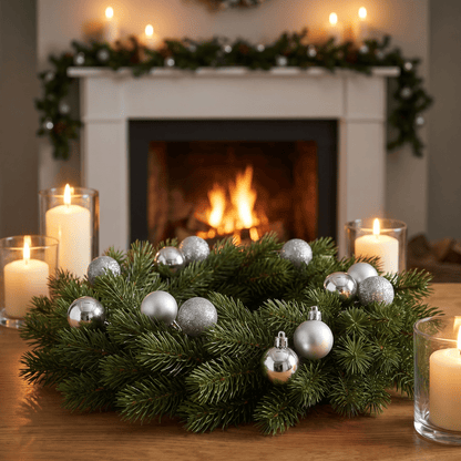 [KI] Christbaumkugeln Silber Mix 14tlg. (Ø 3 cm) - Amiras Zauber
