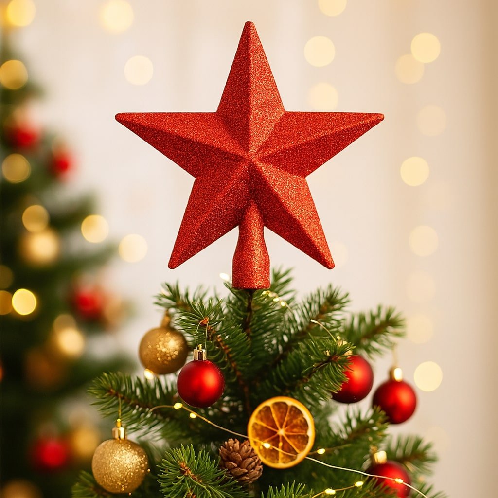 [KI] Christbaumspitze Rot 19 cm - Amiras Zauber