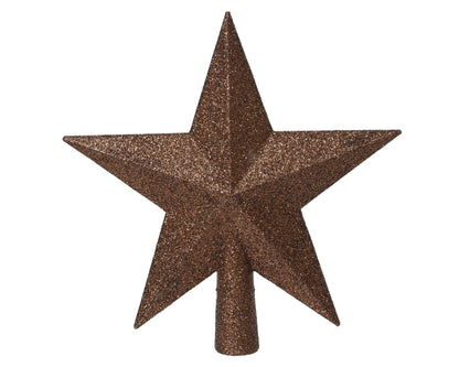 Christbaumspitze Stern espresso (19cm) - Amiras Zauber