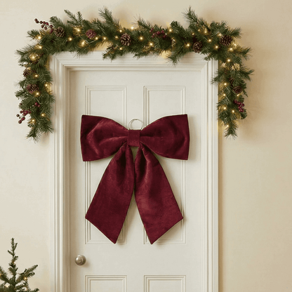 [KI] Deko Schleife Bordeaux groß (66 x 3 x 72 cm) - Amiras Zauber