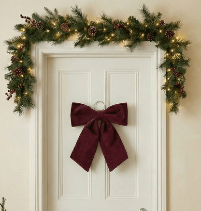 [KI] Deko Schleife Bordeaux klein (48 x 2 x 52 cm) - Amiras Zauber