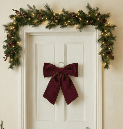 [KI] Deko Schleife Bordeaux klein (48 x 2 x 52 cm) - Amiras Zauber