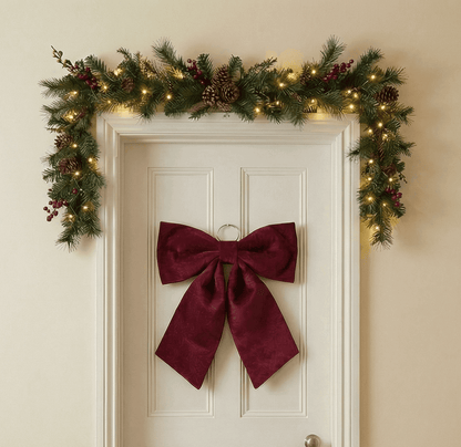 [KI] Deko Schleife Bordeaux mittel (57 x 3 x 62 cm) - Amiras Zauber