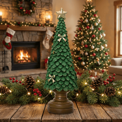 [KI] Deko - Weihnachtsbaum grün groß (12 x 12 x 36 cm) - Amiras Zauber