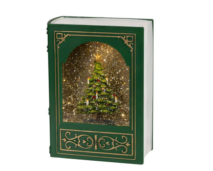Dekobuch Weihnachtsbuch mit Schneeeffekt (7 x 17 x 23,5 cm) - Amiras Zauber