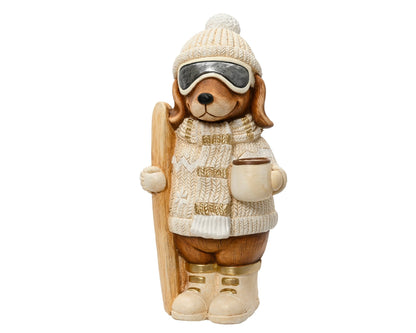 Dekofigur Hund „Aprè Ski“ (23 x 21,5 x 44,5 cm) - Amiras Zauber