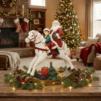 [KI] Dekofigur "Santas Christmans Ride" - 32,4 x 10 x 34,6 cm - Amiras Zauber