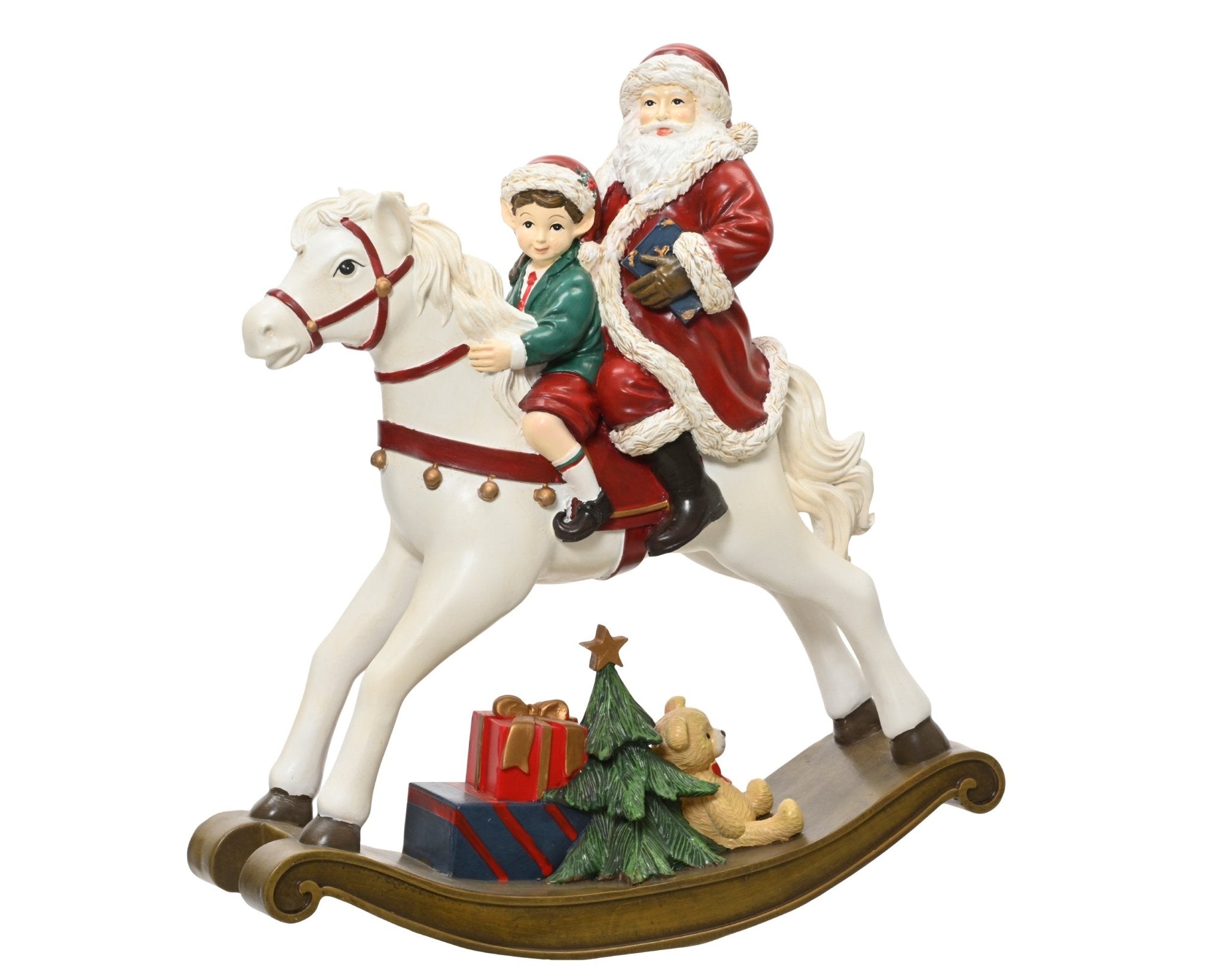 Dekofigur "Santas Christmans Ride" - 32,4 x 10 x 34,6 cm - Amiras Zauber