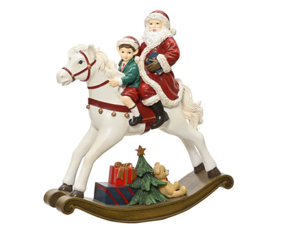 Dekofigur "Santas Christmans Ride" - 32,4 x 10 x 34,6 cm - Amiras Zauber