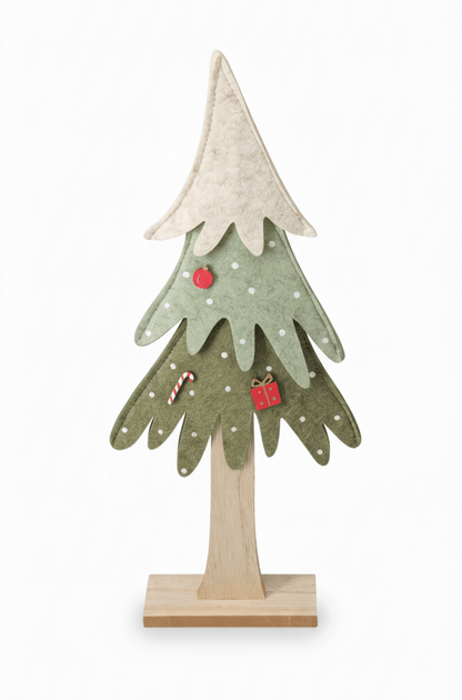 Filz - Tannenbaum Winterzauber grün (27 cm) - Amiras Zauber