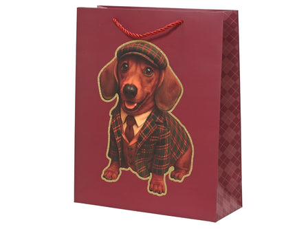 Geschenktasche "Dackel" (30 x 12 x 42cm) - Amiras Zauber