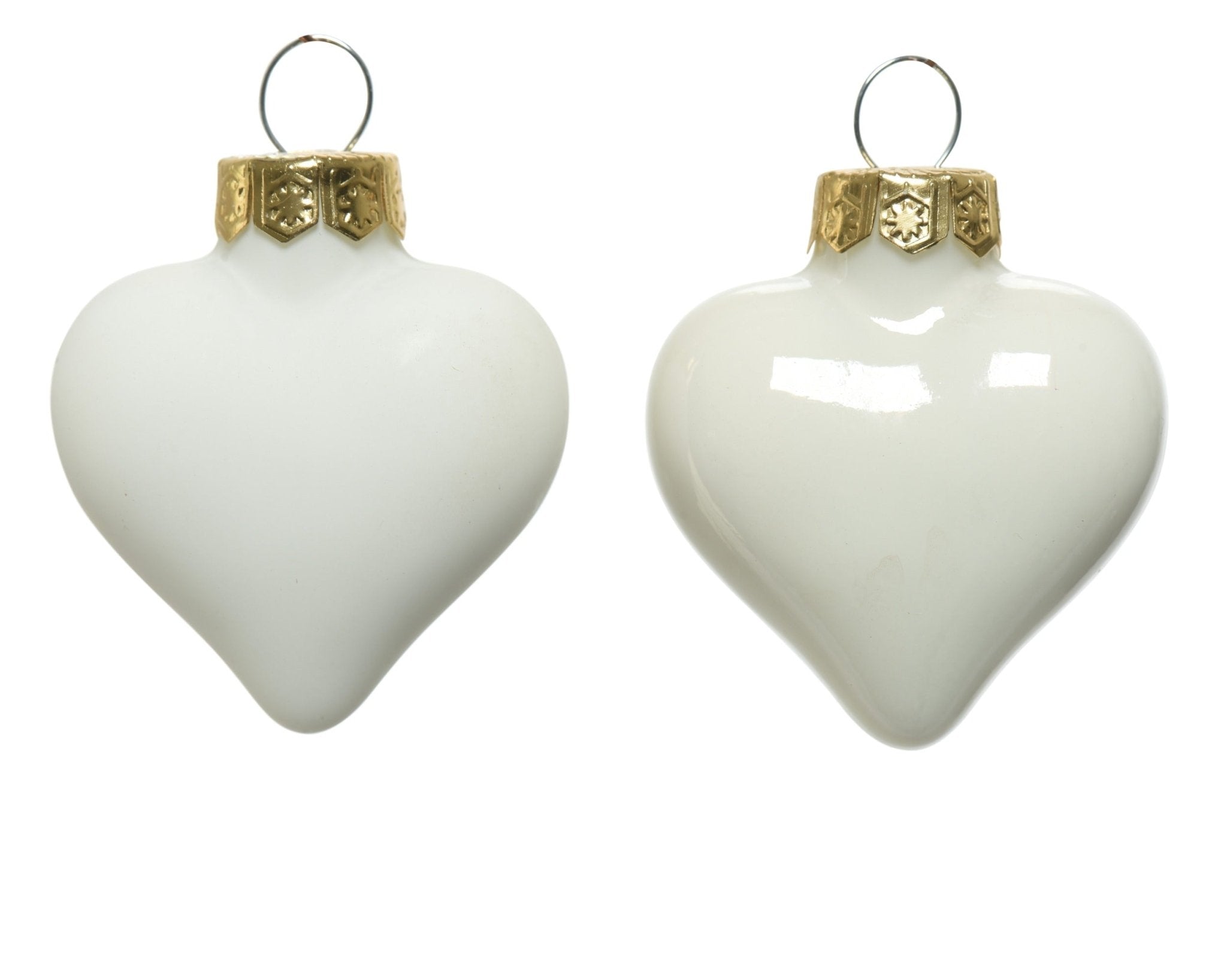 Herzanhänger creme "Christmas Love" 12tlg. (Ø 4,5 cm) - Amiras Zauber