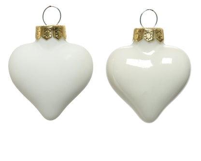 Herzanhänger creme "Christmas Love" 12tlg. (Ø 4,5 cm) - Amiras Zauber