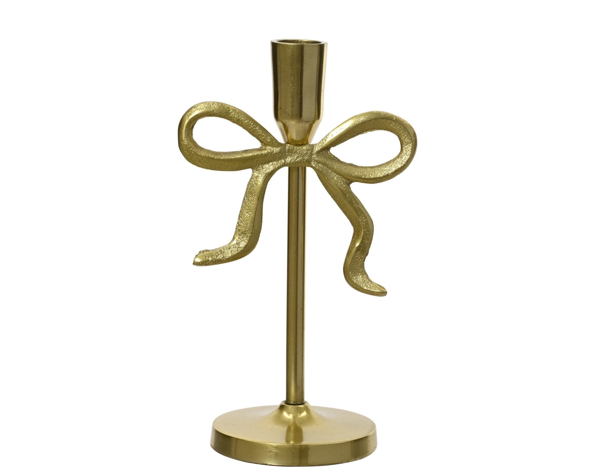 Kerzenhalter „Goldene Schleife“ (12 x 8,5 x 21 cm) - Amiras Zauber