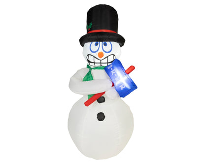 LED aufblasbarer Schneemann Outdoor (70 x 80 x 175 cm) - Amiras Zauber