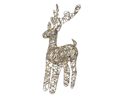 LED Rentier Weihnachtszauber gold mittel indoor (12 x 30 x 55 cm) - Amiras Zauber