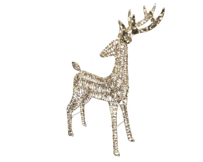 LED Rentier Weihnachtszauber Gold Outdoor (18 x 65 x 130 cm) - Amiras Zauber