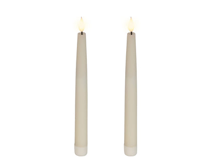 LED Stab - Kerzen 2er Set Wachsoptik warmweiss (2,2cm x 24,5cm) indoor - Amiras Zauber