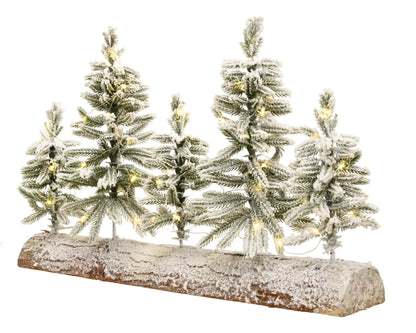 LED Weihnachtslandschaft auf Holz groß (50 x 12 x 30 cm) - Amiras Zauber