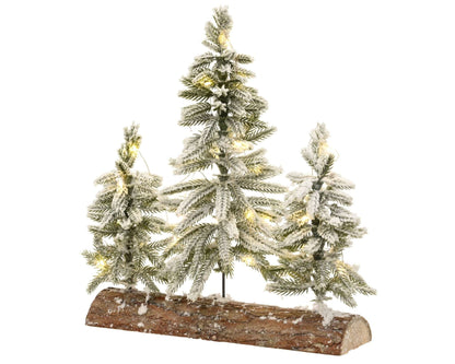 LED Weihnachtslandschaft auf Holz klein (28 x 10 x 30 cm) - Amiras Zauber