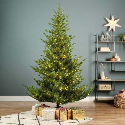 Premium Norway Tanne mit warmweißer Beleuchtung – 180 cm - Amiras Zauber