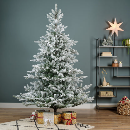 [KI] Premium Tanne "Grandis Fir" verschneit – 240 cm - Amiras Zauber