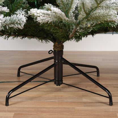 Premium Tanne "Grandis Fir" verschneit mit warmweißer Beleuchtung – 240 cm - Amiras Zauber