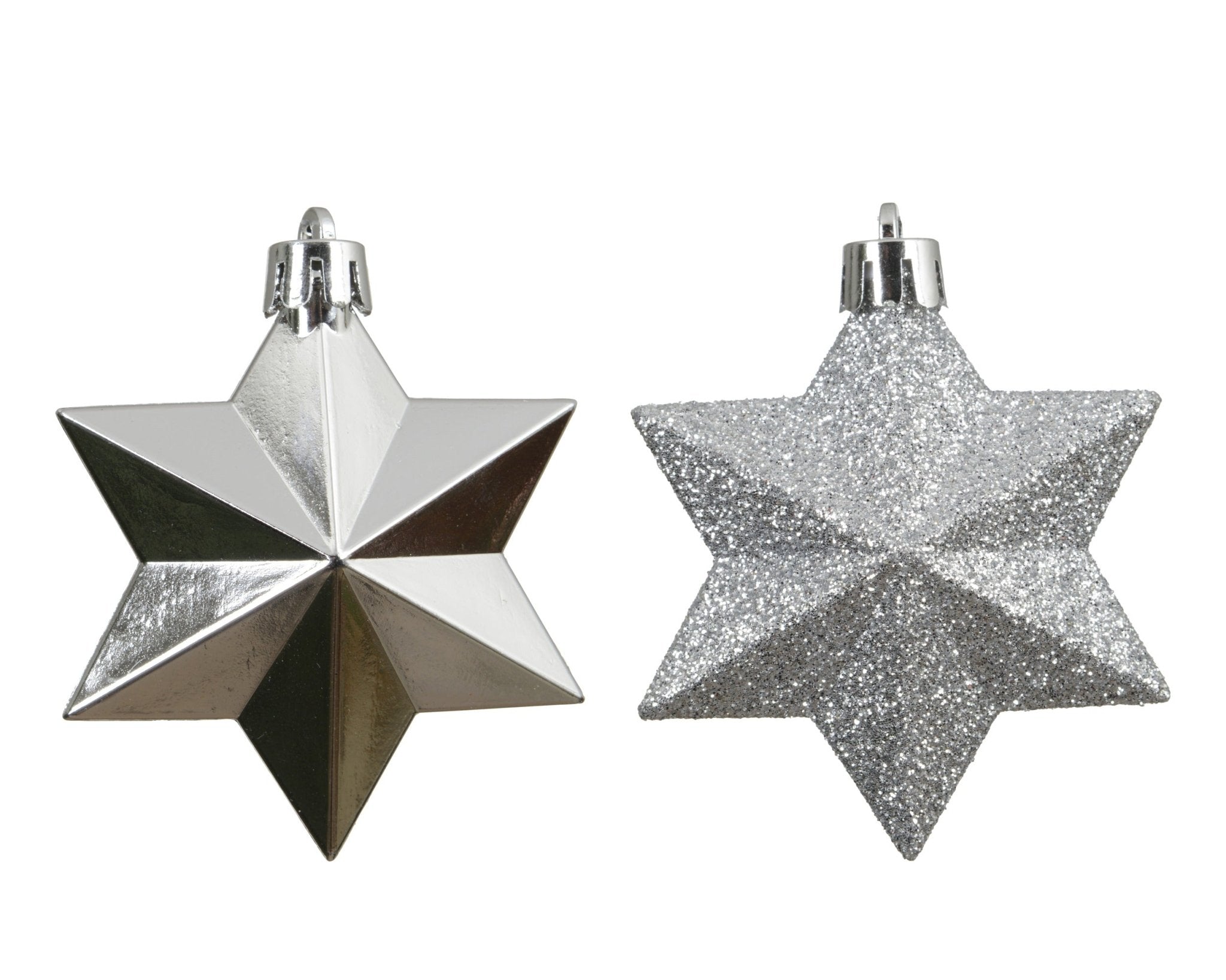 Sternenanhänger Mix silber 12tlg. (7 cm) - Amiras Zauber