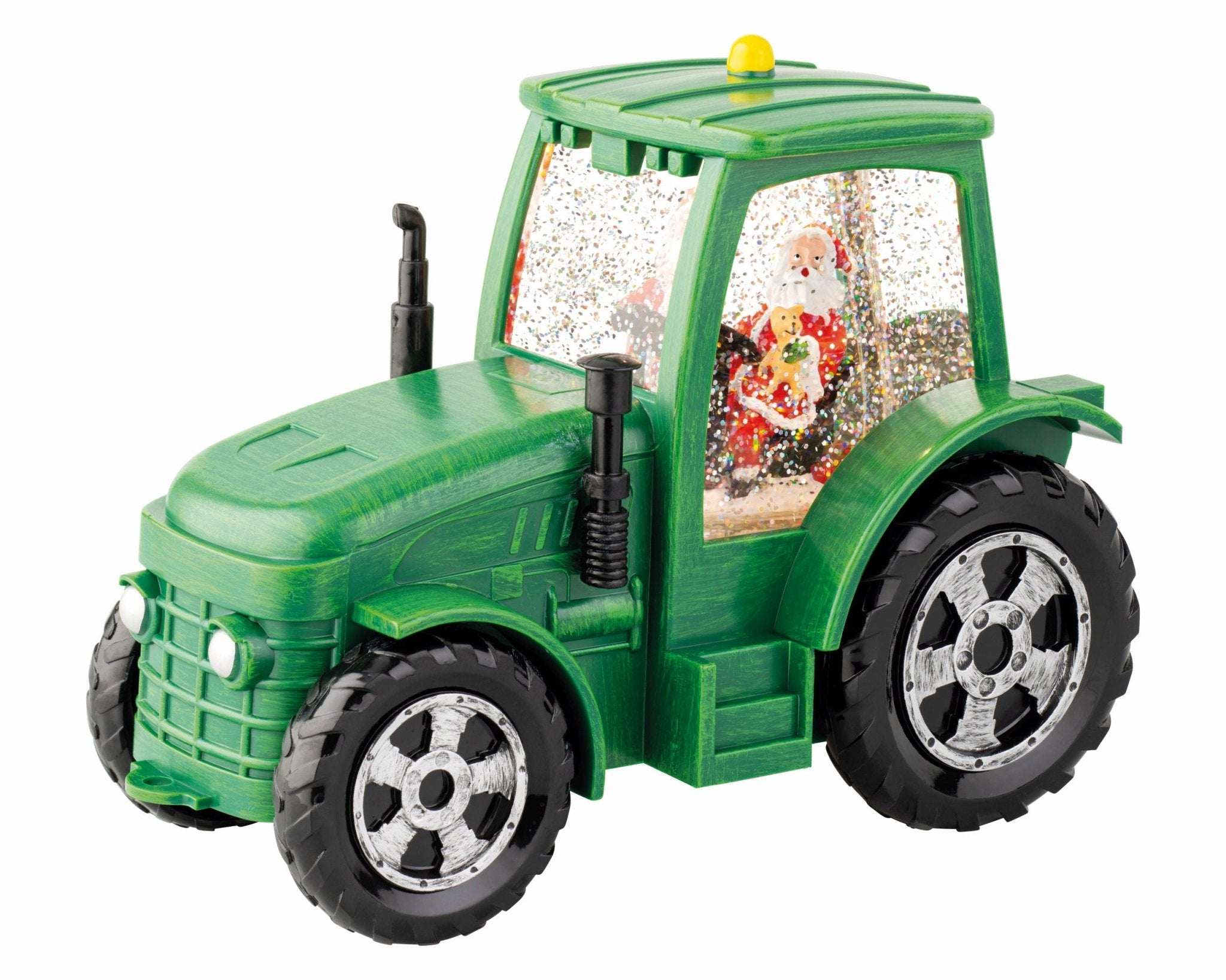 Traktor "Santa on Tour" mit Schneeeffekt (11,3 x 22 x 17 cm) - Amiras Zauber