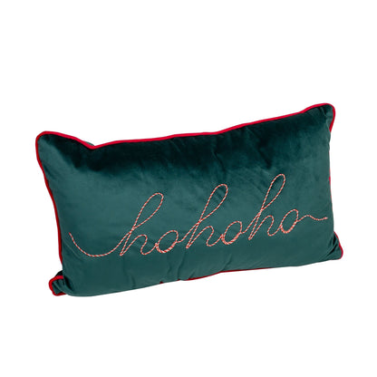 Weihnachts - Dekokissen „hohoho" (Grün) - Amiras Zauber
