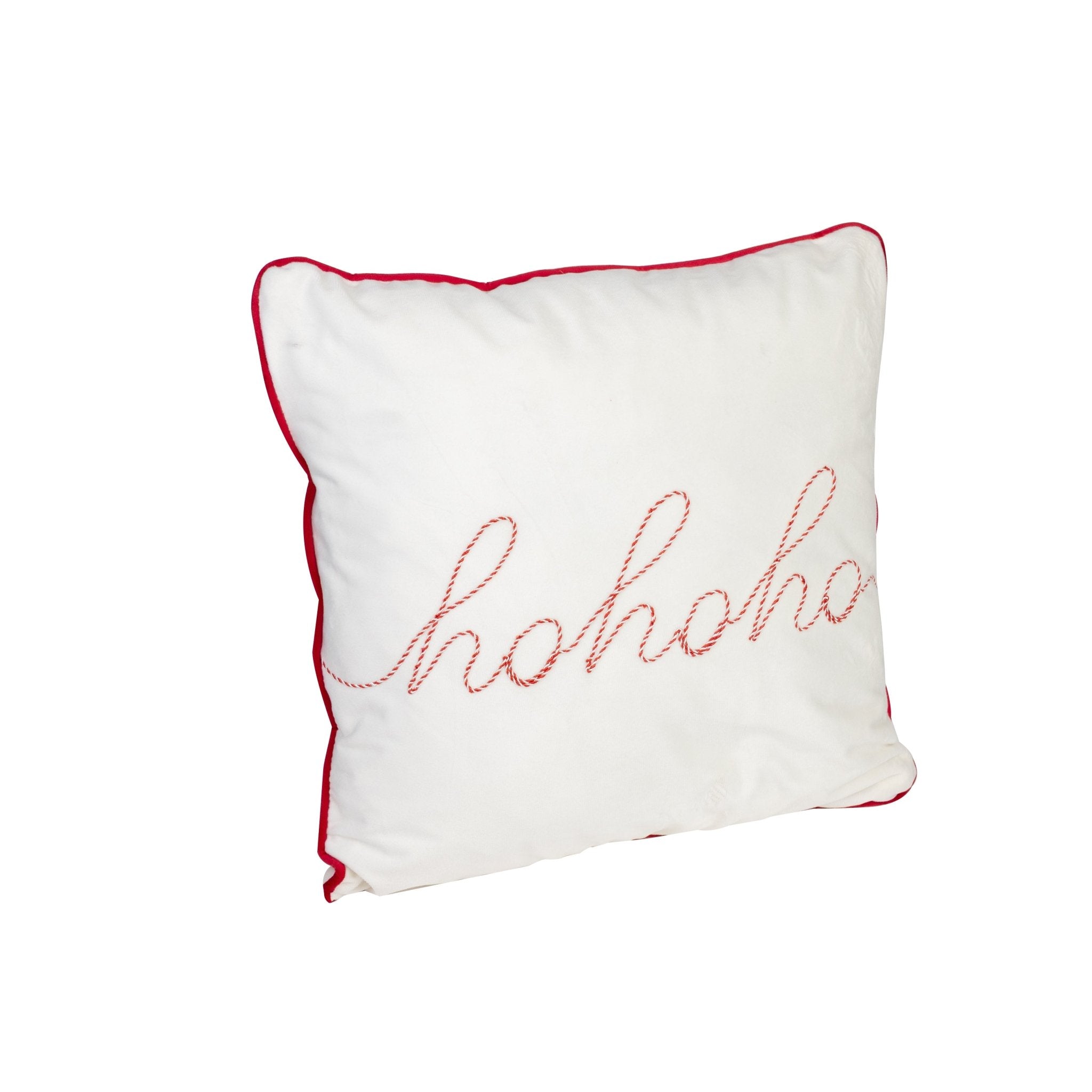 Weihnachts - Dekokissen „hohoho" (Weiß) - Amiras Zauber