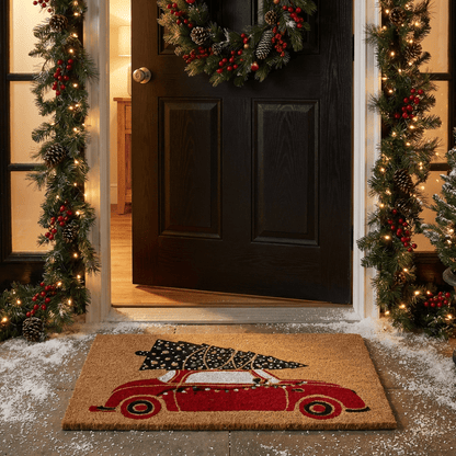 [KI] Weihnachts - Fußmatte „Christmas Car“ (60 x 40 x 1,5 cm) - Amiras Zauber
