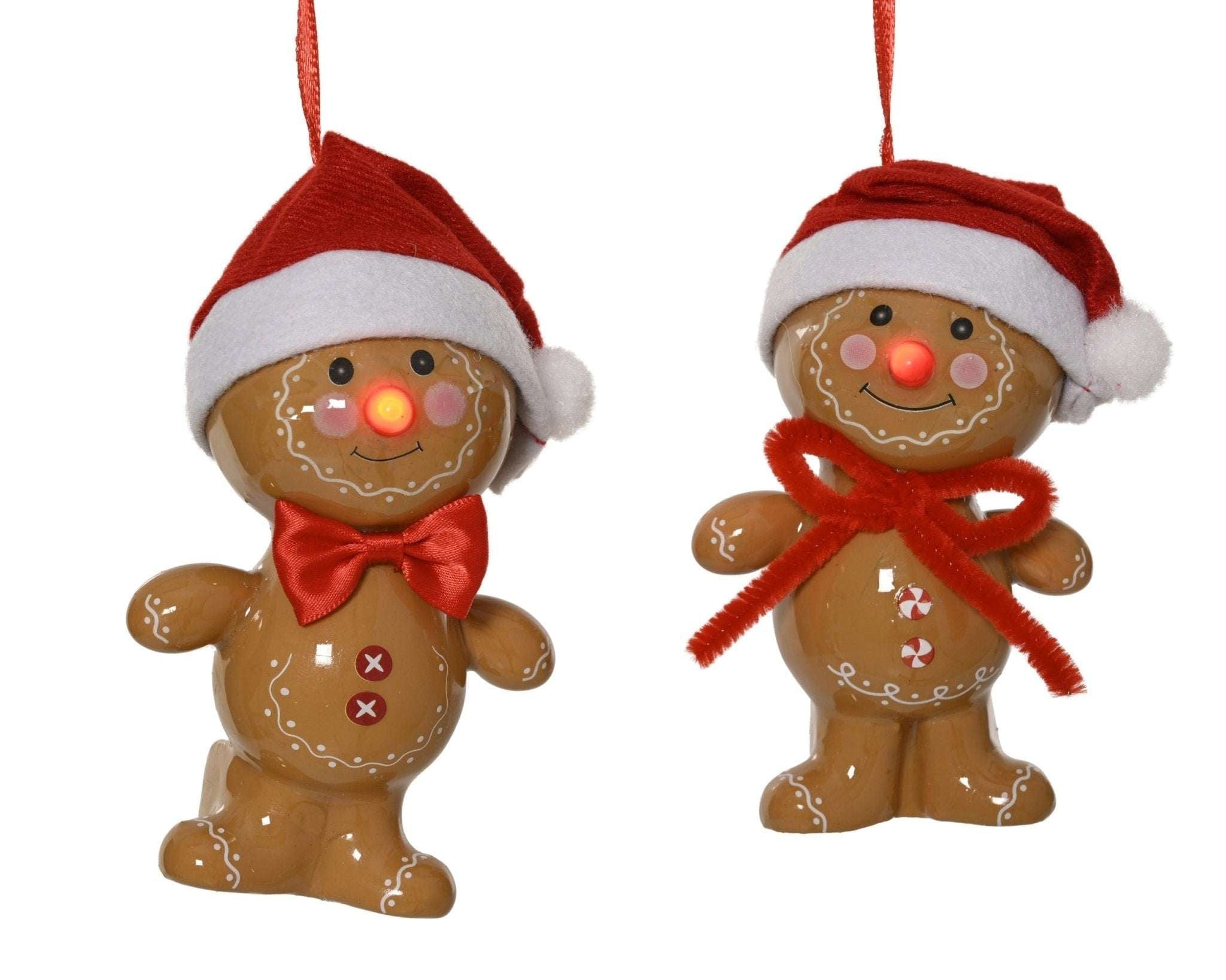 Weihnachtsanhänger „Lebkuchenmann“ LED 2er-Set (8 x 4,5 x 12,5 cm) - Amiras Zauber