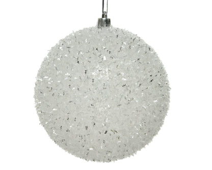 Weihnachtsbaumkugel Winterzauber weiß 12tlg. (Ø 10 cm) - Amiras Zauber