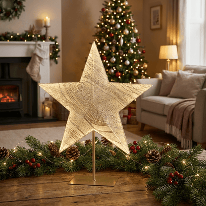 [KI] Weihnachtsstern mit LED Beleuchtung (13 x 58 x 68 cm) - Amiras Zauber