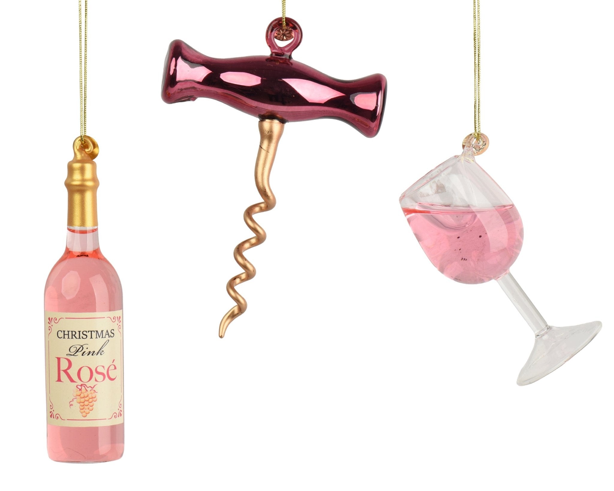 Wein Glas - Baumschmuck–Geschenk - Edition 4tlg. - Amiras Zauber