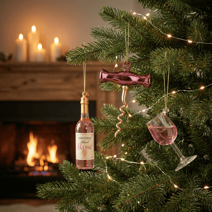 [KI] Wein Glas - Baumschmuck–Geschenk - Edition 4tlg. - Amiras Zauber