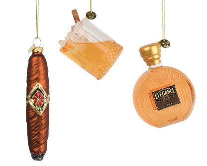 Whiskey Glas - Baumschmuck–Geschenk - Edition 4tlg. - Amiras Zauber