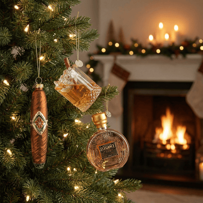 [KI] Whiskey Glas - Baumschmuck–Geschenk - Edition 4tlg. - Amiras Zauber