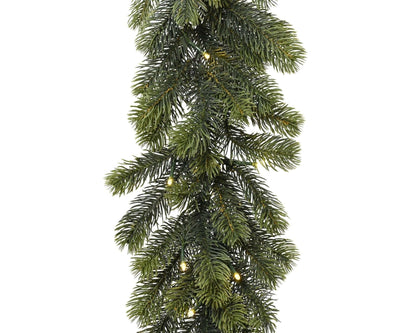 Winterliche Tannengirlande mit LED indoor/outdoor (270 x 30 cm) - Amiras Zauber
